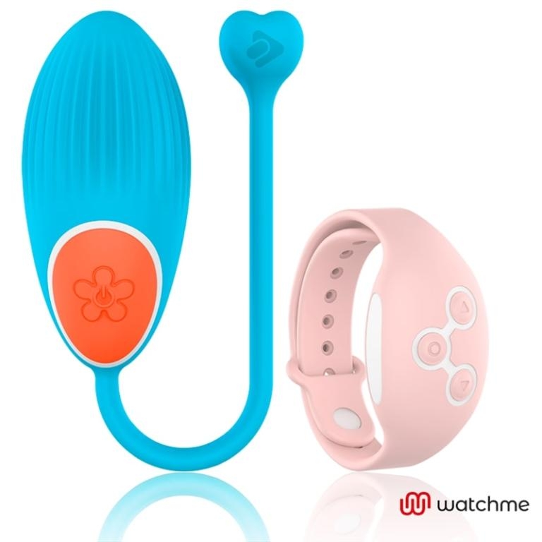 Виброяйцо "Wearwatch" на дистанционном браслете, голубое 