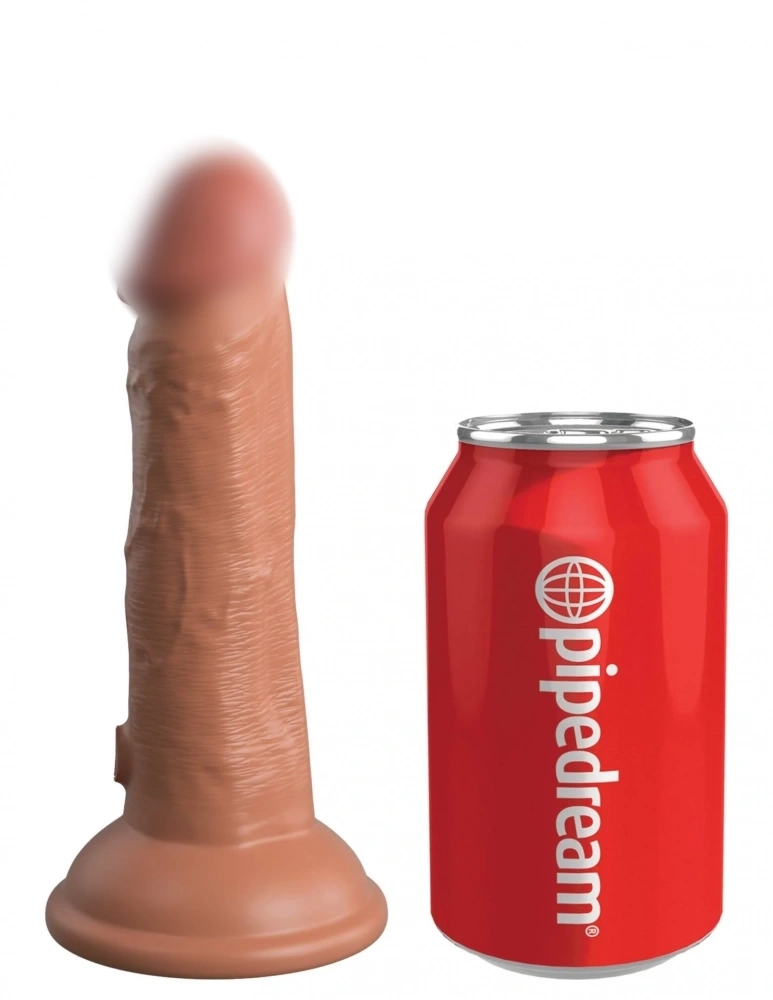 Вибратор мега реалистичный "King Cock Elite 6" мулат 
