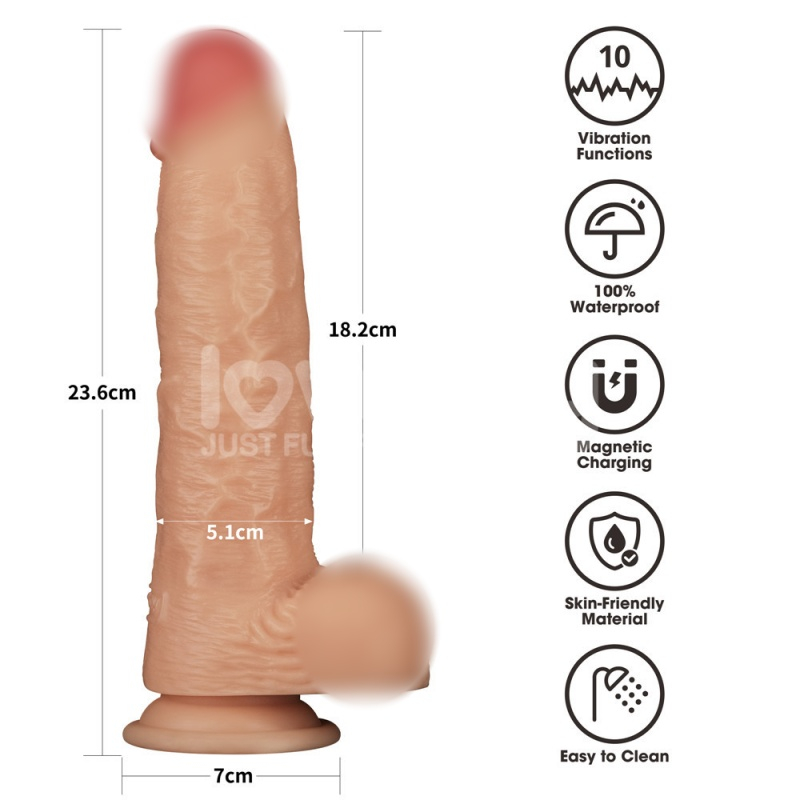 Вибратор реалистичный "Lovetoy Power Basics 9,5" супер мощный 