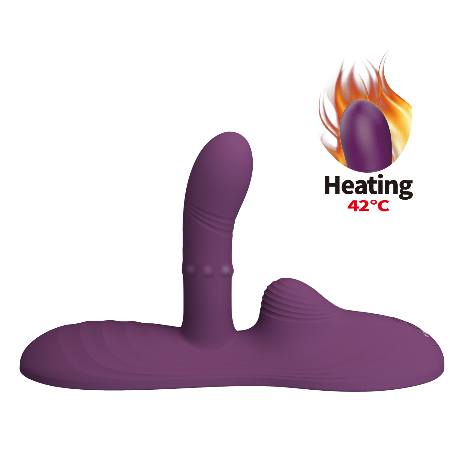 Виброподушка с движением головки "Pretty Love Luka" с подогревом, на дистанционном управлении 